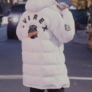 Avirex Primaloft Parka White Puffer Coat Size‎ XXL New